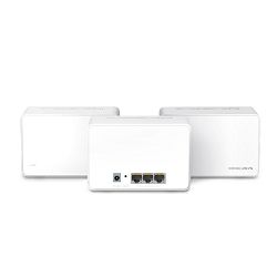 Mercusys Halo H80X(3-Pack) AX3000 Whole Home Mesh WiFi 6, Dual-Band 574Mbps/2402Mbps (2.4GHz/5GHz), 802.11ax/n/b/g 2.4 GHz - 802.11ax/ac/n/a 5 GHz, 3×G-LAN, Mercusys app