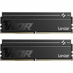 Lexar THOR 2.0 16GB DDR5 6000 (2x8GB KIT) CL38 DIMM, 1.3V Memory with heatsink, Dual pack, Black