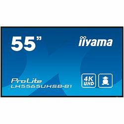 IIYAMA LFD LH5565UHSB-B1 55" Vivid-Bright Display 4K 800cd/m2 3840 x 2160 @60Hz 1200:1 8ms Android 11 OS, iiSignage2, FailOver, EShare landscape, portrait