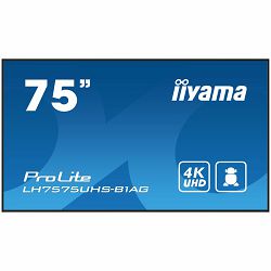 PROLITE LH7575UHS-B1AG75" 4K UHD IPS Professional Digital Signage 24/7 display featuring Android OS, FailOver and Intel® SDM slot.The on-board iiSignage2 (Content Management System) gives you total co