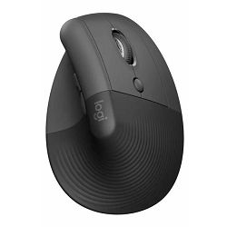 Logitech Lift Vertical Ergonomic Wireless Mouse for Business, right, Black