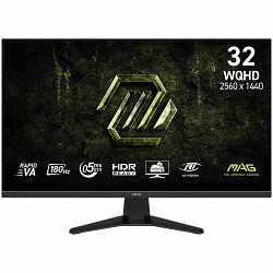 MSI MAG 325QF E18V, 31.5", Rapid VA, 2560 x 1440 (WQHD), 180Hz, 0.5ms, Adaptive Sync, HDR Ready, 2x HDMI 2.0b, 1x DP 1.4a, Tilt, VESA