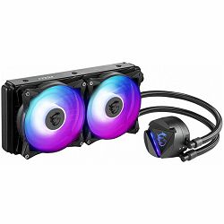 MSI MAG CORELIQUID 240R V2 Liquid Cooler, 2x 120mm ARGB 2000rpm PWM Fans, ARGB Block, Radiator Pump Design, Rotatable Blockhead, Intel LGA 115x/1200/1700/1366/2011/2066, AMD AM5/AM4/FM2+/FM2/FM1/AM3+/