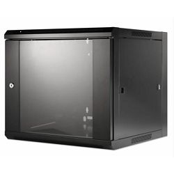 Intellinet 19" Wallmount Cabinet, 9U, 600 mm (23.6 in.) Depth, Black