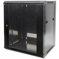 Intellinet 19" Wallmount Cabinet, 12U, 600 mm (23.6 in.) Depth, Black