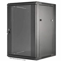 Intellinet 19" Wallmount Cabinet, 15U, 600 mm (23.6 in.) Depth, Black