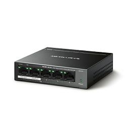 Mercusys 5-Port Gigabit Desktop preklopnik (Switch) 4× Gigabit PoE+, 1× Gigabit Non-Po, Plug & Play, metalno kučište 