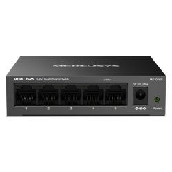 Mercusys MS105GS 5-Port Gigabit Desktop preklopnik (Switch) 5×10/100/1000Mbps, Plug & Play, Auto-Negotiation, Auto-MDI/MDIX, metalno kučište 