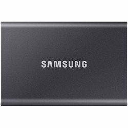 Samsung SSD T7  External 1TB, USB 3.2, 1050/1000 MB/s, included USB Type C-to-C and Type C-to-A cables, 3 yrs, iron gray, EAN: 8806090351679