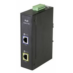 MaxLink DIN60 PoE injector - 12-48VDC, 802.3af at bt, 55V, 1.1A, 60W, 1Gbit