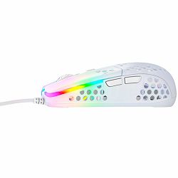 XTRFY MZ1 RGB Rail, Ultra-light Gaming Mouse, Pixart 3389, Designed by Rocket Jump Ninja, White Transparent