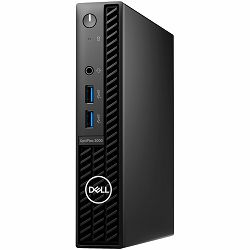 Dell OptiPlex 3000 MFF, Intel Core i5-12500T (6C/18MB/12T/2.0GHz to 4.4GHz/35W), 8GB (1x8GB) DDR4, M.2 256GB PCIe, Intel UHD 770, TPM, Speaker, WiFi, BT, Mouse/Kb, DP, HDMI, 4xUSB 3.2, 2xUSB 2.0 (1xPW