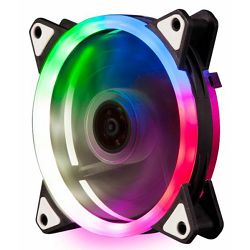 NaviaTec PC Case Dual Ring RGB Fan 12V 6pin power connector, 120mm