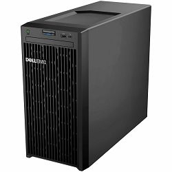 DELL EMC PowerEdge T150, 4x3.5", Intel Xeon E-2314 (2.8GHz, 8MB, 4C/4T, Turbo (65W)), 16GB UDIMM 3200MT/s, 2TB SATA HDD Cabled, PERC H355, iDRAC9 Basic, TPM 2.0 V3, BCM 5720 DP, On-Board LOM, 3Y NBD