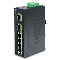 Planet Industrial 4-Port Gigabit 2-Port Gig SFP Ethernet Switch