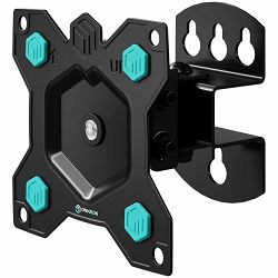 ONKRON Full Motion Roto TV Wall Mount for 10 to 35-inch Flat Panel TVs Digital Panels 20 kg, Black