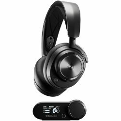 SteelSeries I Arctis Nova Pro Wireless I Gaming Headset I Wireless / High Fidelity Drivers w/ 360° Spatial Audio / Active noise cancellation / Hot-swap batteries / Simultaneous Wireless (2.4GHz and Bl