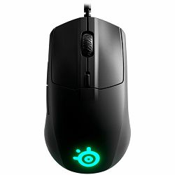 SteelSeries I Rival 3 I Gaming mouse I Hyper-durable materials / 60 million click mechanical switches / Ergonomic design / 3-zone Prism lighting / TrueMove Core optical sensor / RGB I Black