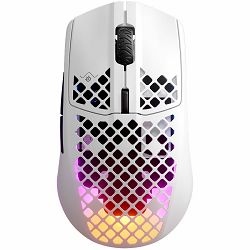 SteelSeries I Aerox 3 Wireless (2022) Snow I Gaming Mouse I Wireless / Ultra lightweight 68g / 200 hour battery life / Dual connectivity (2.4GHz & BT) / TrueMove Air optical sensor / AquaBarrier™ wate