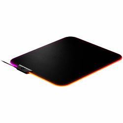 SteelSeries I QcK Prism Cloth Medium I Gaming Mousepad I 2-zone RGB dynamic illumination / Micro-woven cloth / 320 mm x 270 mm x 4 mm I Black