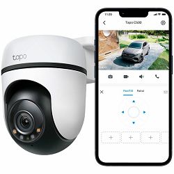 Outdoor Pan/Tilt Security Wi-Fi CameraSPEC: 1080p (1920*1080), 2.4 GHz, Horizontal 360??FEATURE: Pan/Tilt, Smart Detection and Notifications (motion, people), Sound Alarm, Remote Control, Two-Way Audi