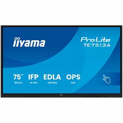 TE7513A-B3AG 75 Google EDLA Certified IFP UHD (3840 x 2160) 8 ms, 500cd ,IPS DP, HDMI, PC interfaces
