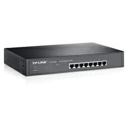 TP-Link 8-port Gigabit preklopnik (Switch), 8×10/100/1000M RJ45 ports, 1U 19", Rack mount, metalno kućište