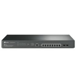 TP-Link Omada JetStream 8-port 2.5Gbit L2+ upravljiv PoE+ preklopnik (Switch), 8×2.5G RJ45 PoE+, 2×10G SFP+, RJ45/Micro-USB Console port, 1U 19" rack mount (240W)