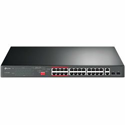 TP-Link TL-SL1226P 24-Port PoE+ Smart preklopnik (Switch), 24×10/100M, 2×G-LAN, 2×G SFP (250W)