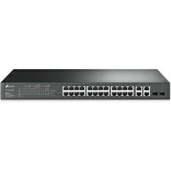 TP-Link Omada JetStream 24-Port PoE+ Smart preklopnik (Switch), 24×10/100M, 2×G-LAN, 2×G SFP, 1U 19" rackmount (250W)