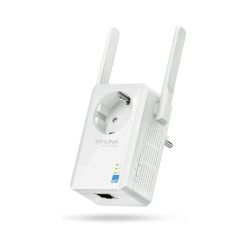 TP-Link bežični pojačivač dometa (Universal Range Extender) 300Mbps, (2.4GHz), 802.11b/g/n, 1×RJ45 10/100, 2×vanjske antene fiksne, range extender tipka, dodatna utičnica