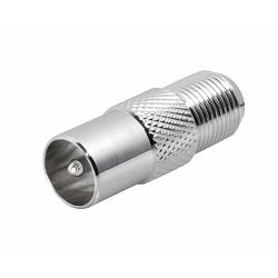 Transmedia Adapter F-jack - IEC-plug 9,5 mm, nickel plated, 100pcs