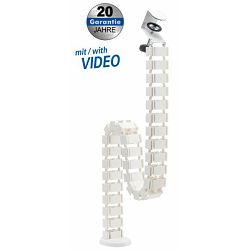 Transmedia Flexible Cable Management with clamp, White