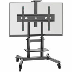 ONKRON Mobile TV Stand Rolling TV Cart for 50"-90" Screens up to 90 kg, Black
