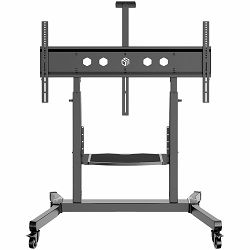 ONKRON Mobile TV Stand Rolling TV Cart for 50 to 100-Inch Screens up to 120 kg, black