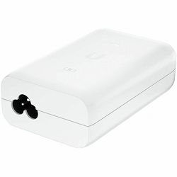 UBIQUITI PoE+ Adapter; Delivers up to 30W of PoE+; Additional power drives devices such as U6 LR, U6 Enterprise, Camera DSLR, and other PoE+ devices; Surge, peak pulse, and overcurrent protection; Con
