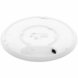 UBIQUITI U6 Pro; WiFi 6; 6 spatial streams; 140 m2 (1,500 ft2) coverage; 350+ connected devices; Powered using PoE; GbE uplink.