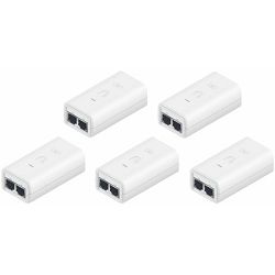 Ubiquiti POE-24-12W-G-WH, Gigabit PoE Injector, 24V 0,5A (12W), 5-Pack