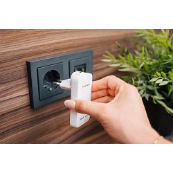 Verbatim Essentials Slim GaN zidni punjač 65 W, 2xUSB-C PD3.0, bijeli