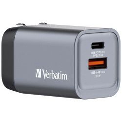 Verbatim GNC-35 GaN punjač zidni 35W 1xUSB-C/1xUSB-A