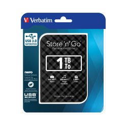 Verbatim 2.5" StorenGo 1TB vanjski HDD, USB3.0 Gen2, crni