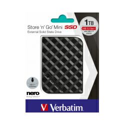 Verbatim StorenGo Mini SSD 1TB, USB3.2 Gen1, crni