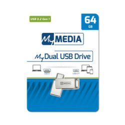 MyMedia Dual USB3.2 Gen1/USB-C 64GB, metal