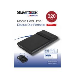 SmartDisk 2.5" 320GB HDD, USB3.2 Gen1, crni