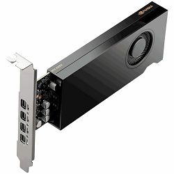 PCI-Express x16 Gen 4.0,Single Slot, 50W16 GB GDDR6 ECC 128-bit,HDCP 2.2 andHDMI 2.0 support with opt. Adapter