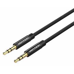 Vention Fabric Braided 3.5mm Male to Male Audio Cable 1m, Black