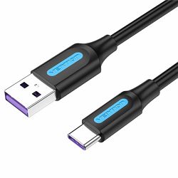 Vention USB 2.0 A Male to C Male 5A Cable 2M Black