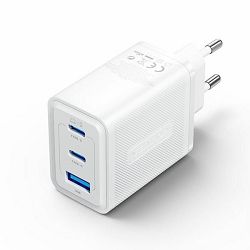 Vention 3-Port USB (C C A) GaN Charger (65W 65W 30W) EU-Plug, Black