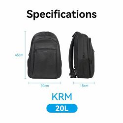 Vention Water-Repellent Laptop Backpack Black, 20L
