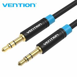 Vention Cotton Braided 3.5mm Male to Male Audio Cable 1M Black